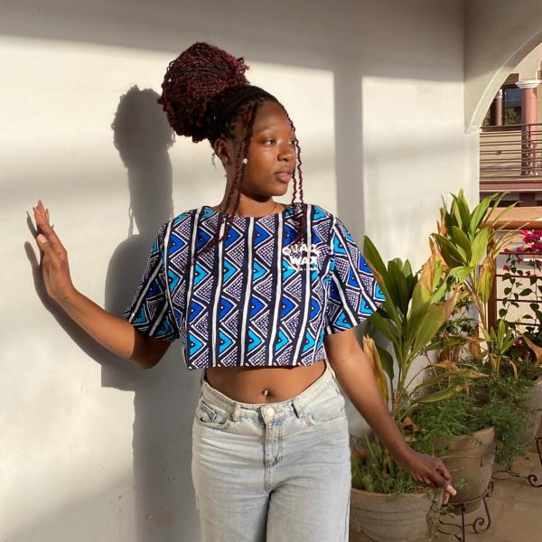 Niangoloko | Le haut crop-top en WAX 